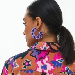 Discount Astor Hoop- Purple Accessories|Earrings