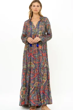 Best Balloon Sleeve Maxi- Persia Cobalt Maxis|Dresses