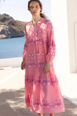 Balloon Sleeve Maxi- Tangier Pink Maxis|Dresses