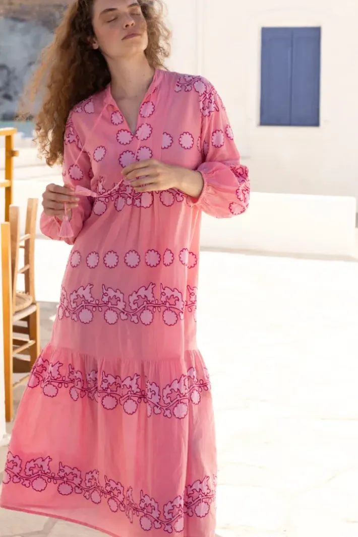 Balloon Sleeve Maxi- Tangier Pink Maxis|Dresses