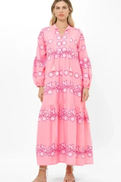 Balloon Sleeve Maxi- Tangier Pink Maxis|Dresses