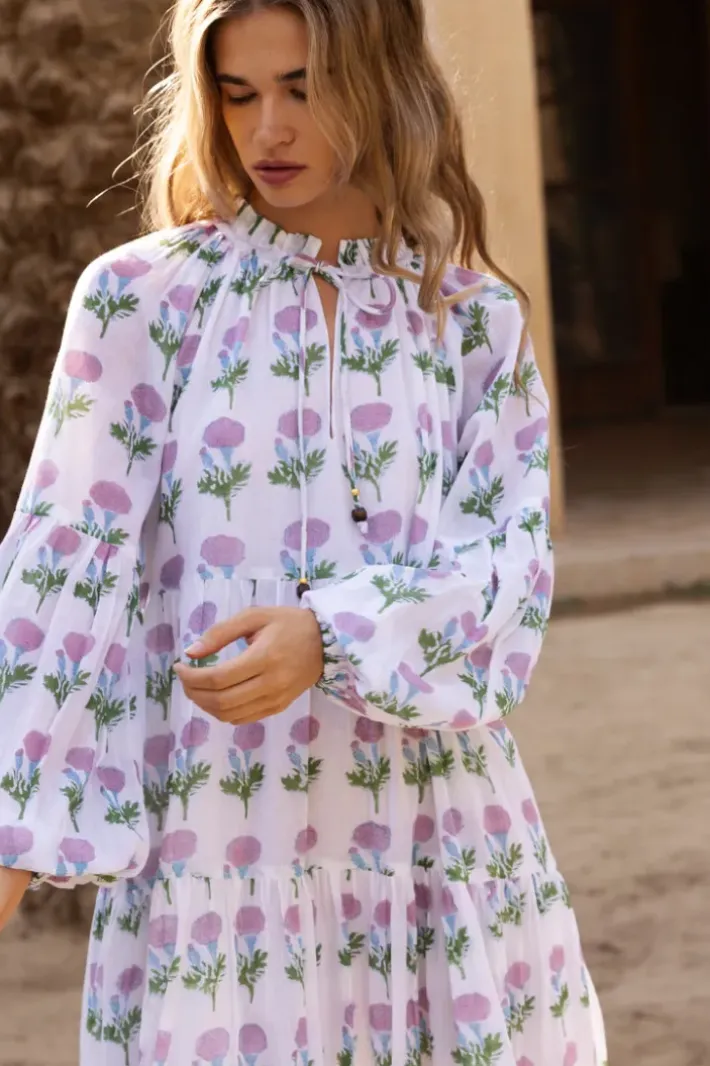 Hot Balloon Sleeve Short- Bloom Lilac Short & Mini Dresses|Dresses