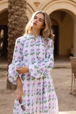Hot Balloon Sleeve Short- Bloom Lilac Short & Mini Dresses|Dresses