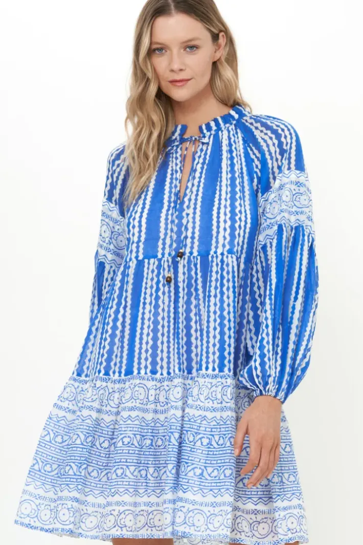 Online Balloon Sleeve Short- Ziggy Blue Dresses|Short & Mini Dresses