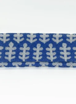 Outlet Beaded Clutch- Fern White Blue Accessories|Bags