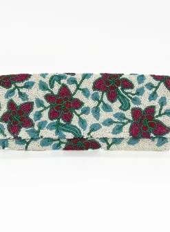 Beaded Clutch- Jardin Fuscia Accessories|Bags
