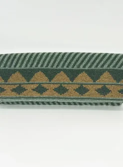 Online Beaded Clutch- Mezcal Green Gold Accessories|Bags