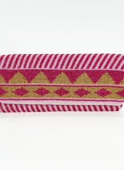 Beaded Clutch- Mezcal Pink Gold Accessories|Bags