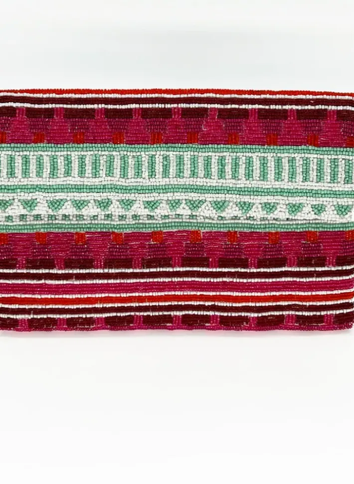 Hot Beaded Envelope- Mezcal Red Accessories|Bags