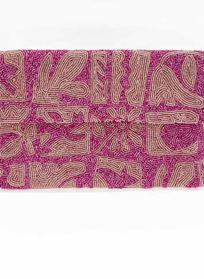Discount Beaded Envelope- Twiggy Pink Accessories|Bags