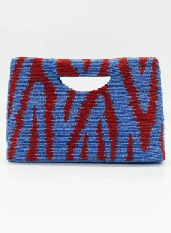 Beaded Handbag- Singita Red Blue Accessories|Bags