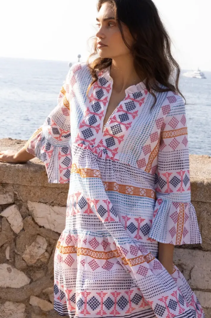 Bell Sleeve Tiered Mini- Casablanca Multi Short & Mini Dresses|Dresses