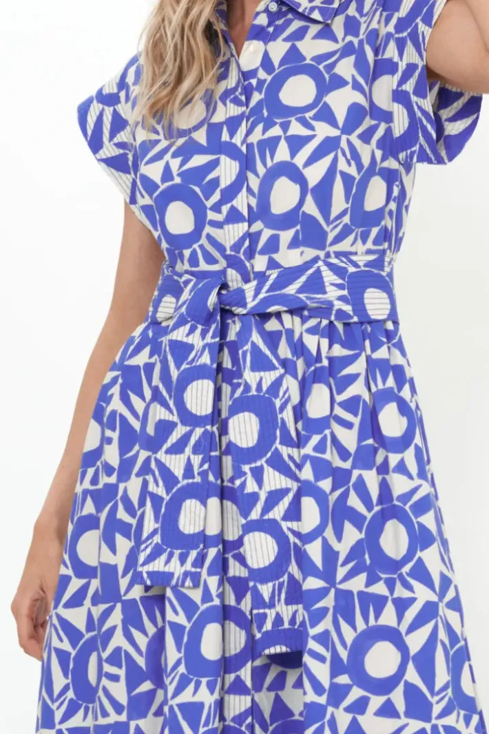 Belted Shirt Dress- Eclipse Blue Maxis|Dresses