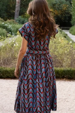 New Belted Shirt Dress Midi- Tulip Red Midis