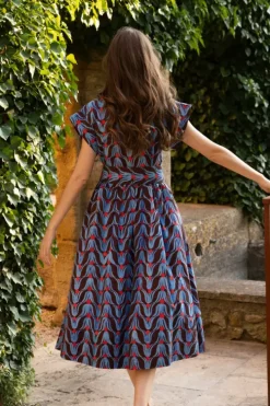 New Belted Shirt Dress Midi- Tulip Red Midis