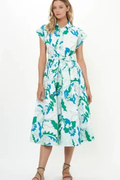 Discount Belted Shirt Dress- Orchid Green Maxis|Dresses