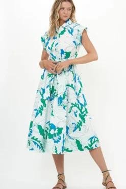 Discount Belted Shirt Dress- Orchid Green Maxis|Dresses