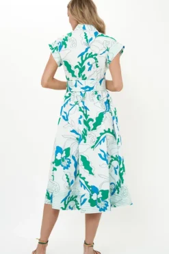 Discount Belted Shirt Dress- Orchid Green Maxis|Dresses