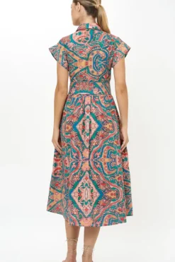 Hot Belted Shirt Dress- Persia Aqua Maxis|Dresses
