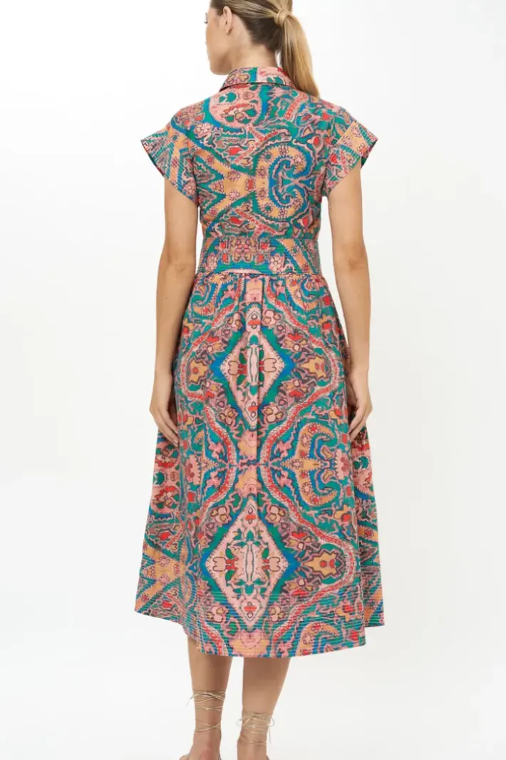 Hot Belted Shirt Dress- Persia Aqua Maxis|Dresses