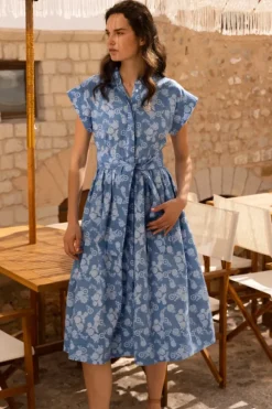 Clearance Belted Shirt Dress- Pretoria Navy Maxis|Dresses