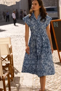 Clearance Belted Shirt Dress- Pretoria Navy Maxis|Dresses