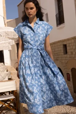 Clearance Belted Shirt Dress- Pretoria Navy Maxis|Dresses