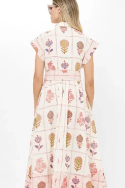 Outlet Belted Shirt Dress- Taormina Cream Maxis|Dresses