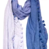 Online Blue Ombre Tassel Scarf Accessories|Scarves