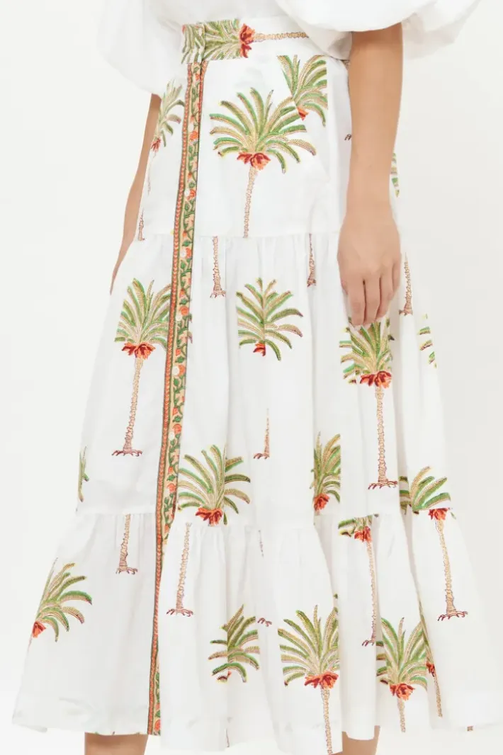 Hot Button Front Skirt- Canary Green Skirts|Dresses