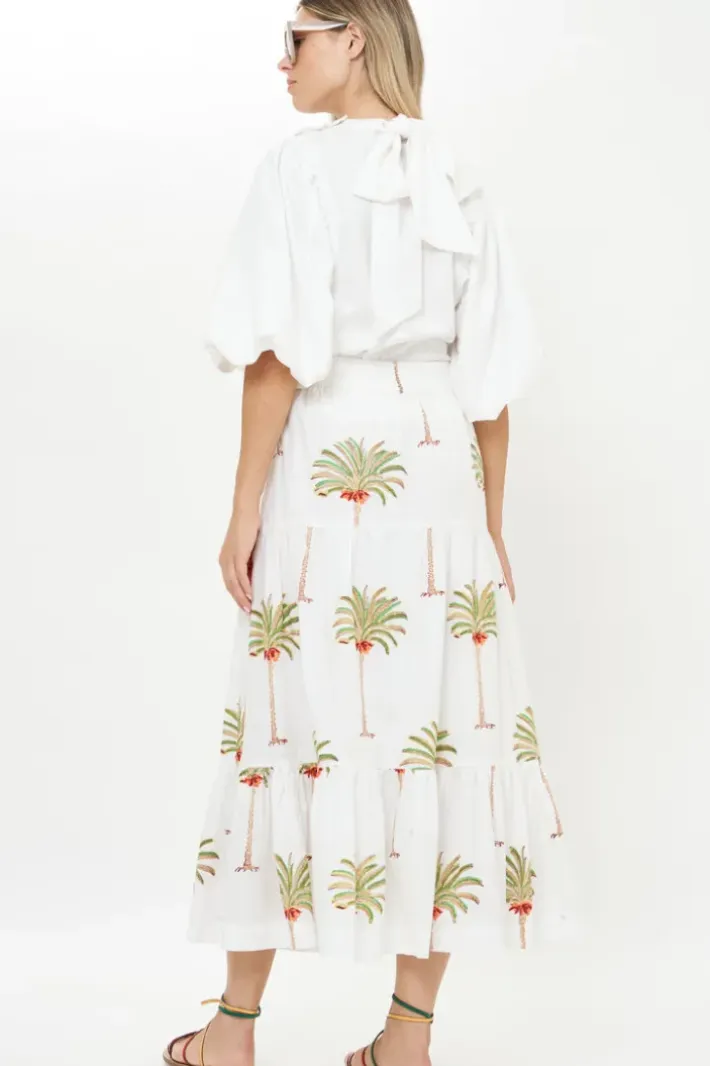 Hot Button Front Skirt- Canary Green Skirts|Dresses