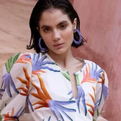 Sale Cabana Hoops- Lavender Accessories|Earrings