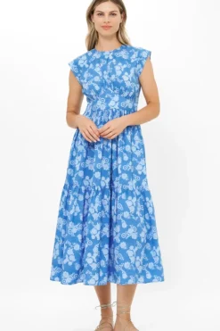 Outlet Cap Sleeve Midi- Pretoria Navy Midis|Dresses