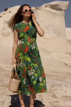 Online Cap Sleeve Midi- Sutton Green Midis|Dresses