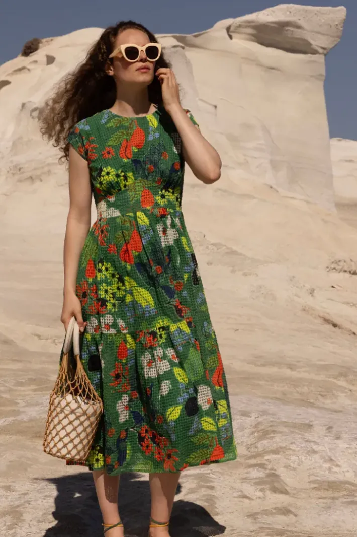 Online Cap Sleeve Midi- Sutton Green Midis|Dresses