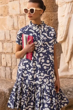Outlet Cap Sleeve Mini- Acadia Navy Short & Mini Dresses|Dresses