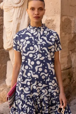 Outlet Cap Sleeve Mini- Acadia Navy Short & Mini Dresses|Dresses