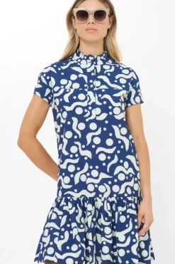 Outlet Cap Sleeve Mini- Acadia Navy Short & Mini Dresses|Dresses