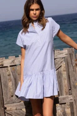 New Cap Sleeve Mini- Chatham Blue Short & Mini Dresses|Dresses