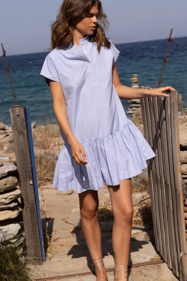 New Cap Sleeve Mini- Chatham Blue Short & Mini Dresses|Dresses