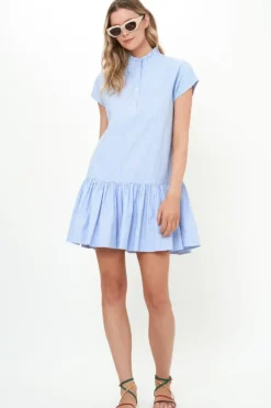 New Cap Sleeve Mini- Chatham Blue Short & Mini Dresses|Dresses