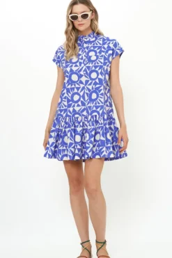 Outlet Cap Sleeve Mini- Eclipse Blue Short & Mini Dresses|Dresses