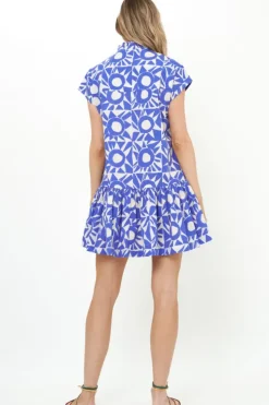 Outlet Cap Sleeve Mini- Eclipse Blue Short & Mini Dresses|Dresses