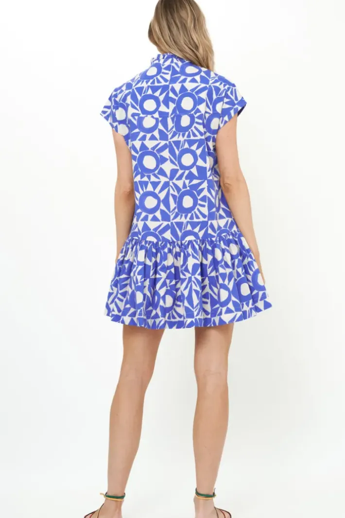 Outlet Cap Sleeve Mini- Eclipse Blue Short & Mini Dresses|Dresses