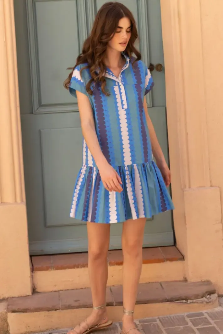 Hot Cap Sleeve Mini- Meko Blue Short & Mini Dresses|Dresses