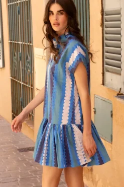 Hot Cap Sleeve Mini- Meko Blue Short & Mini Dresses|Dresses
