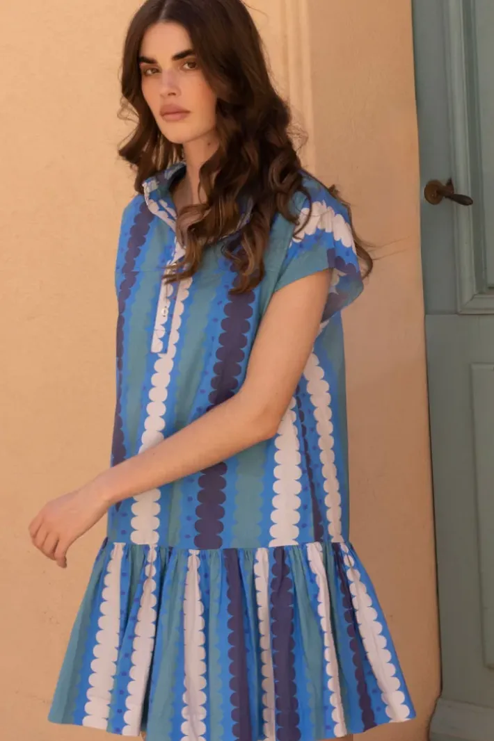Hot Cap Sleeve Mini- Meko Blue Short & Mini Dresses|Dresses