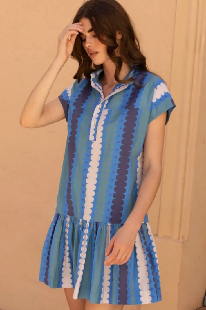 Hot Cap Sleeve Mini- Meko Blue Short & Mini Dresses|Dresses