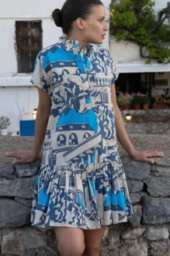 Sale Cap Sleeve Mini- Roma Blue Short & Mini Dresses|Dresses