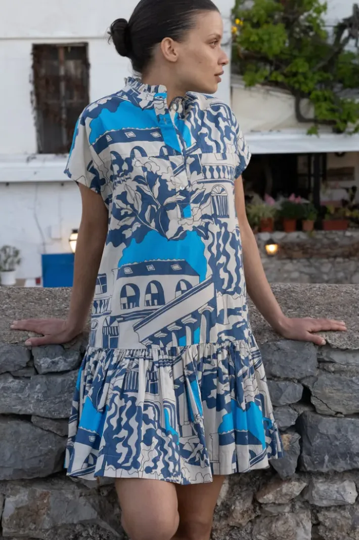 Sale Cap Sleeve Mini- Roma Blue Short & Mini Dresses|Dresses